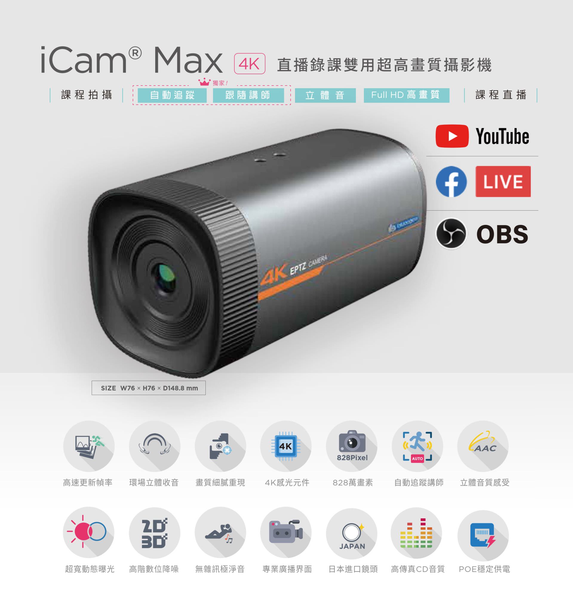 iCam Max 4K 攝影機 1